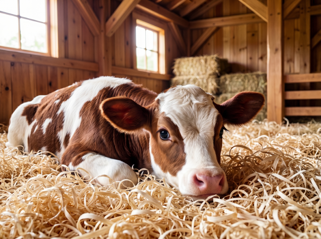 Natural animal bedding